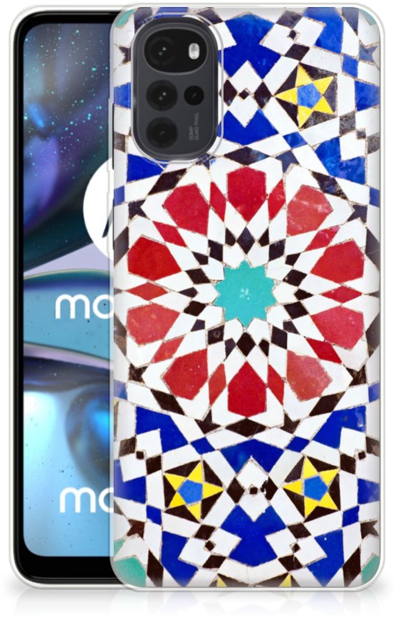 Motorola Moto G22 TPU Siliconen Hoesje Mozaïek