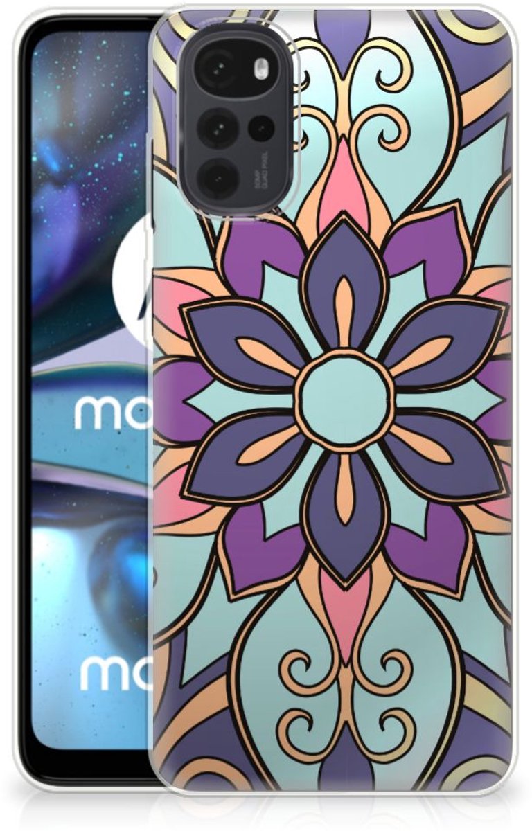 Motorola Moto G22 TPU Case Purple Flower