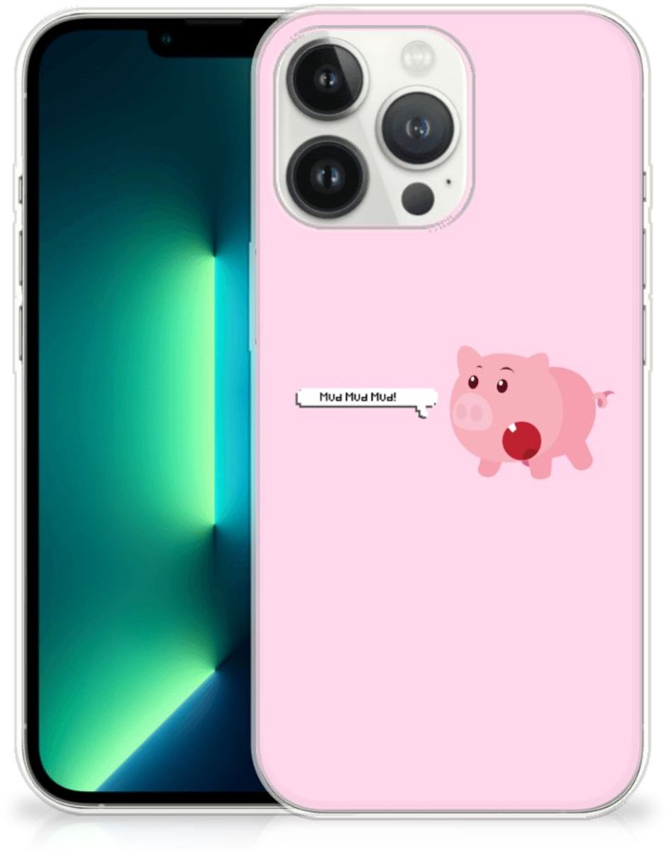 iPhone 13 Pro Max Telefoonhoesje met Naam Pig Mud