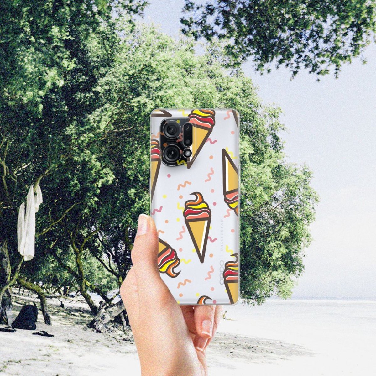 OPPO Find X5 Siliconen Case Icecream