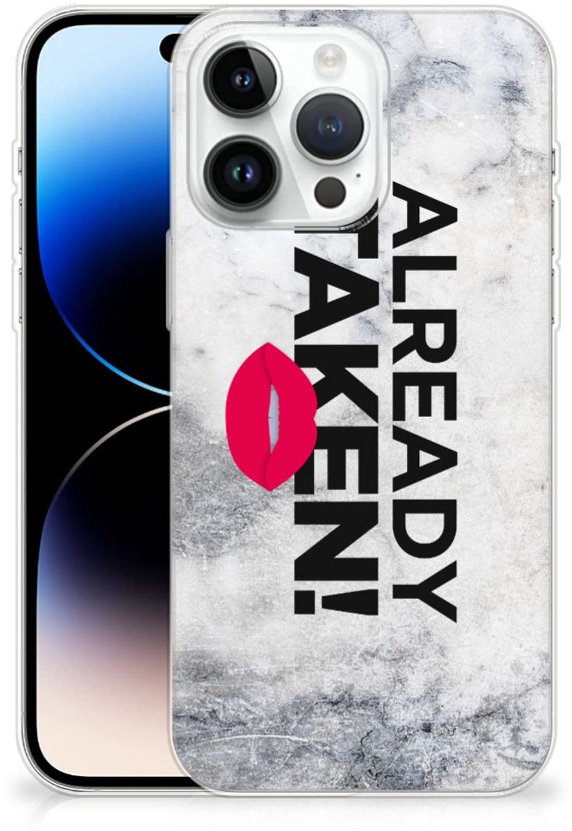 iPhone 14 Pro Max Siliconen hoesje met naam Already Taken White