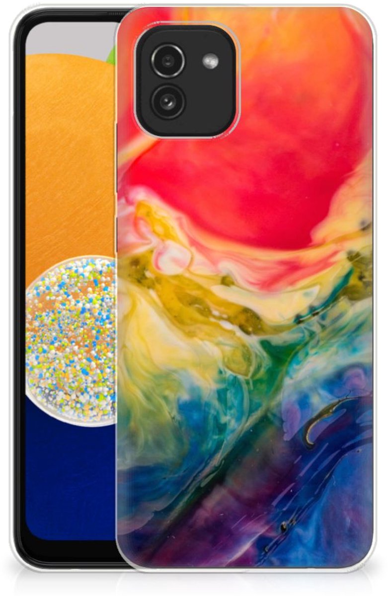 Hoesje maken Samsung Galaxy A03 Watercolor Dark