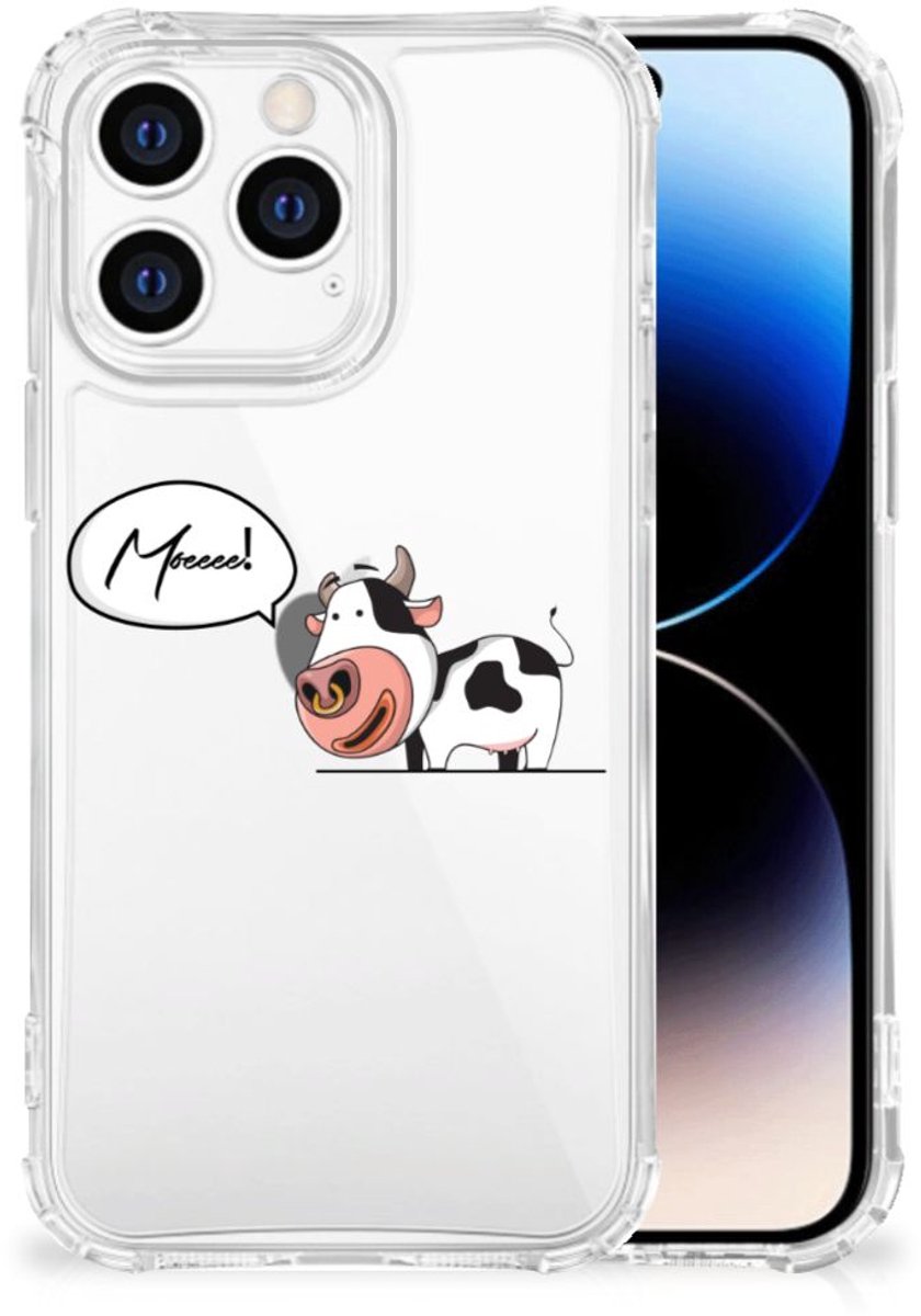 iPhone 14 Pro Stevig Bumper Hoesje Cheeky Cow