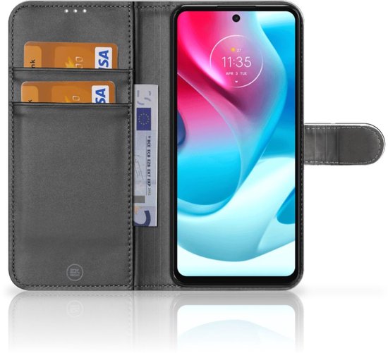 Housse en Cuir Premium Flip Case Portefeuille Etui pour Motorola Moto G60s Portefeuille Vache