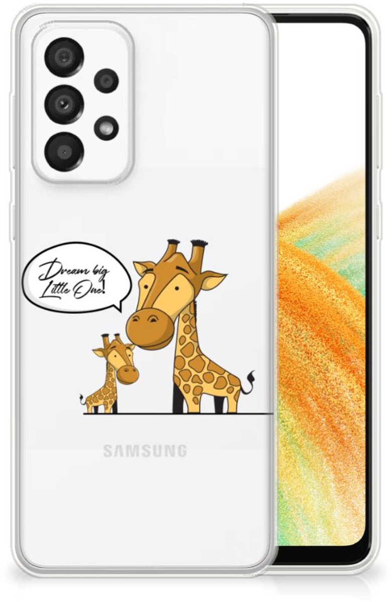 Samsung Galaxy A33 5G Telefoonhoesje met Naam Giraffe