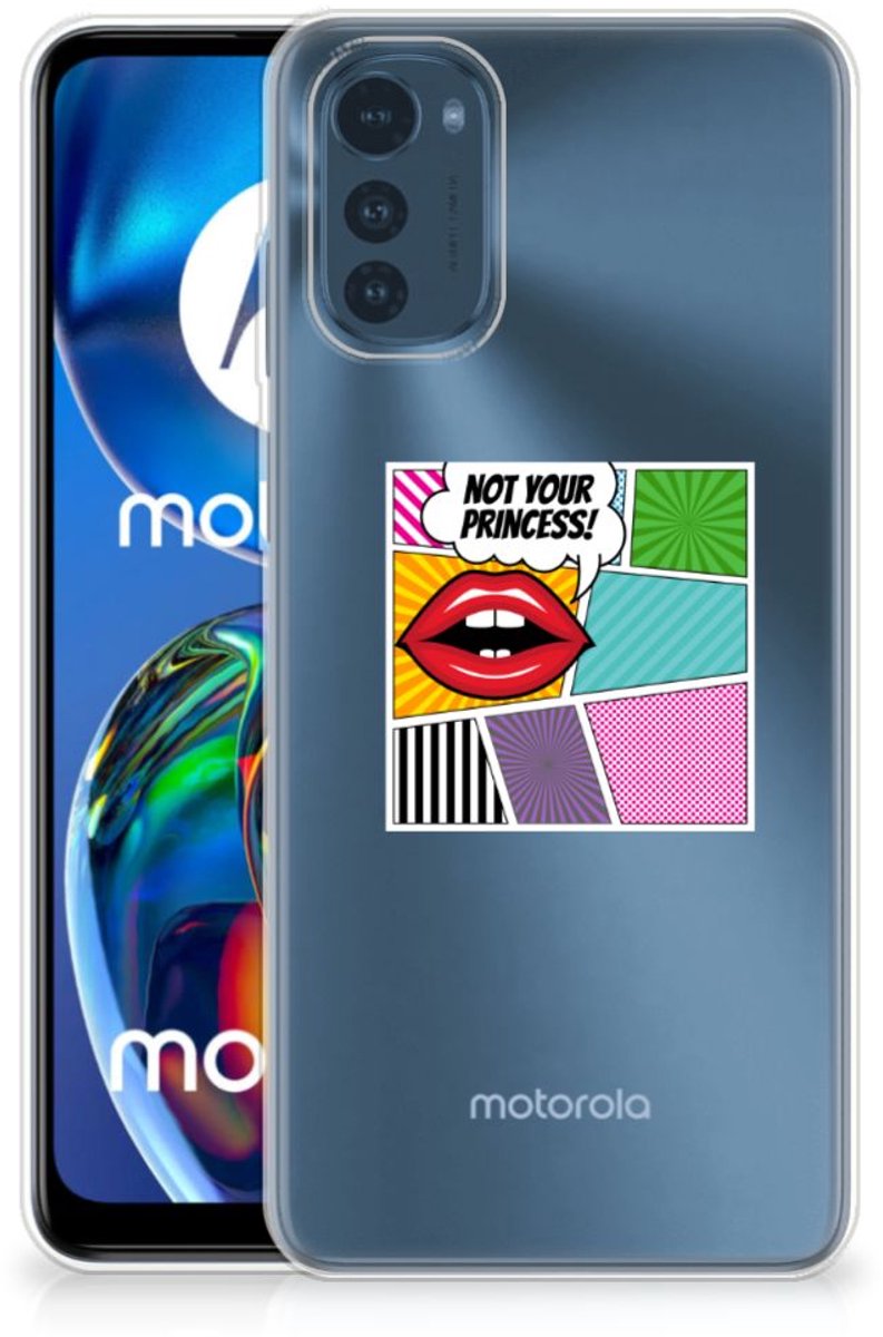 Motorola Moto E32/E32s Silicone Back Cover Popart Princess