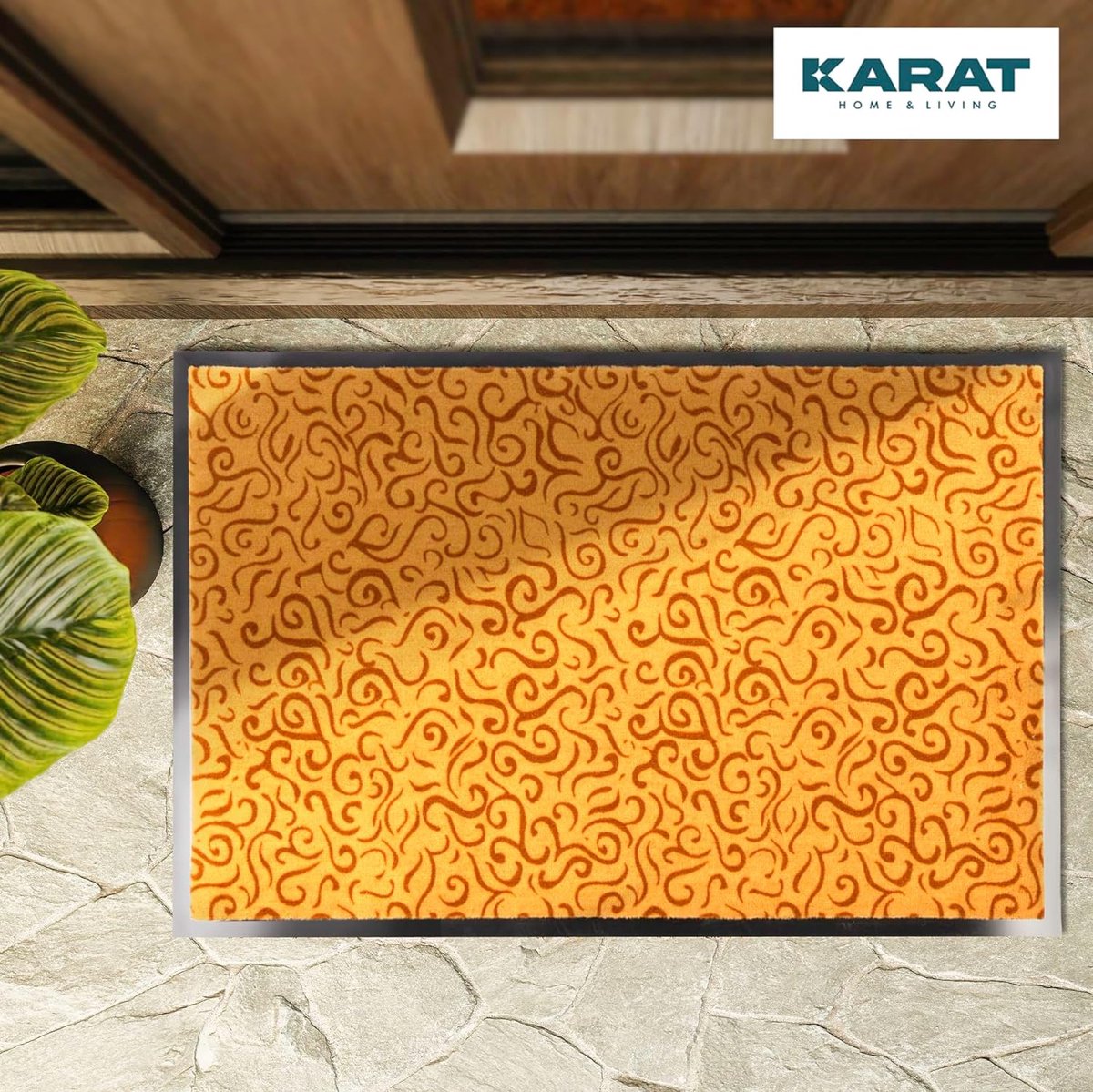 FLOORDIREKT Vuilvangmat Brasil - Wasbare & Hoogwaardige Deurmat - voor Binnen - Schoonloopmat met Antisliprug - Deurmat voor de Entree - Beige - 90 x 150 cm