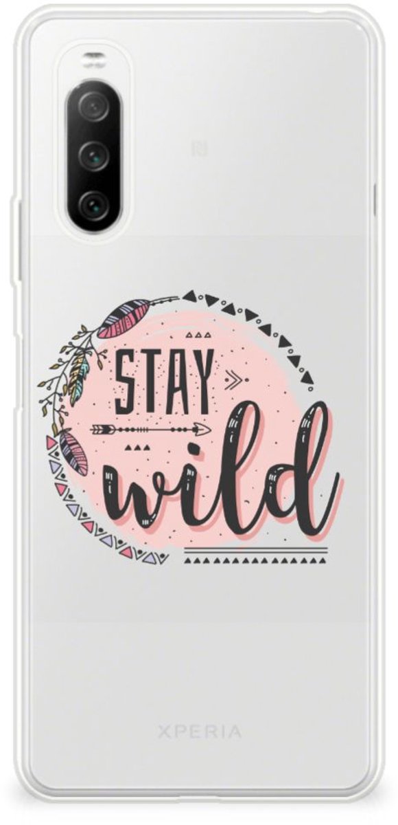 Sony Xperia 10 III Telefoonhoesje met Naam Boho Stay Wild