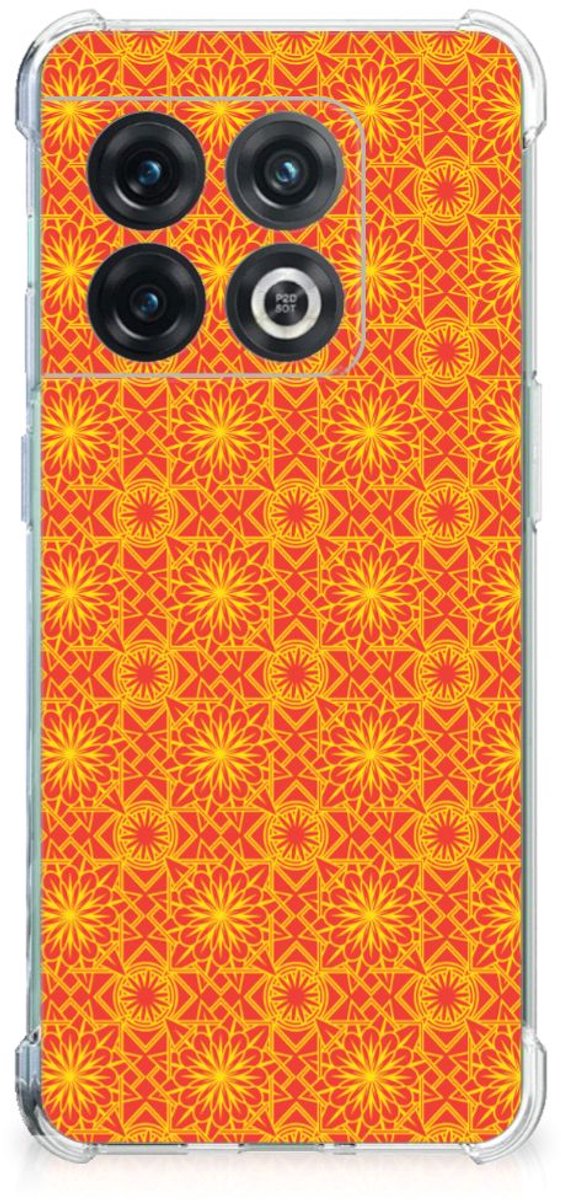 OnePlus 10 Pro Doorzichtige Silicone Hoesje Batik Oranje