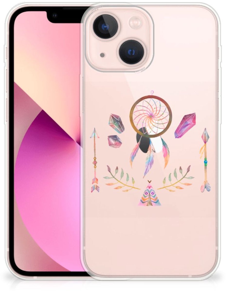 iPhone 13 mini Telefoonhoesje met Naam Boho Dreamcatcher