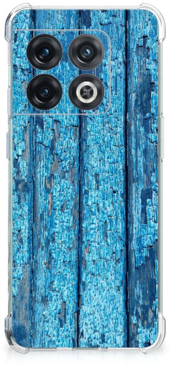 OnePlus 10 Pro Stevig Telefoonhoesje Wood Blue