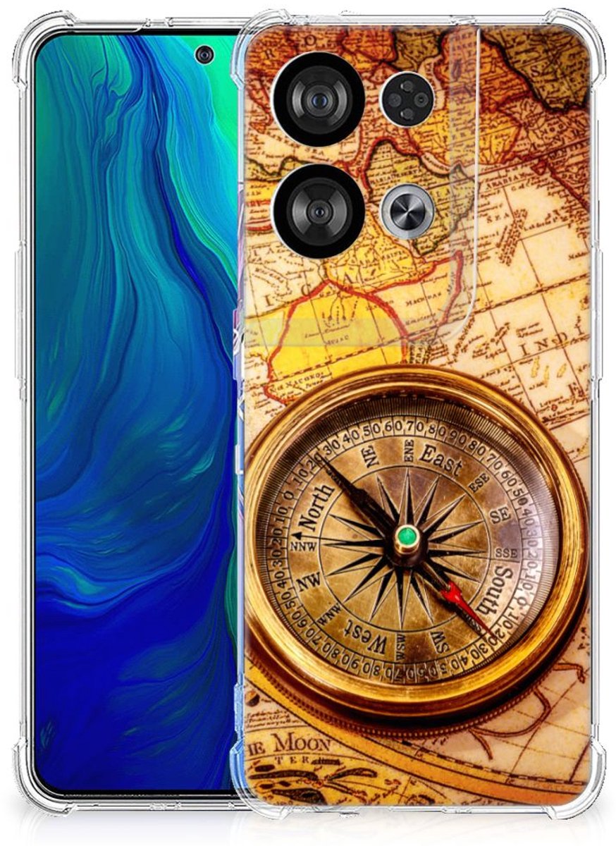 OPPO Reno8 Telefoonhoesje met valbescherming Kompas