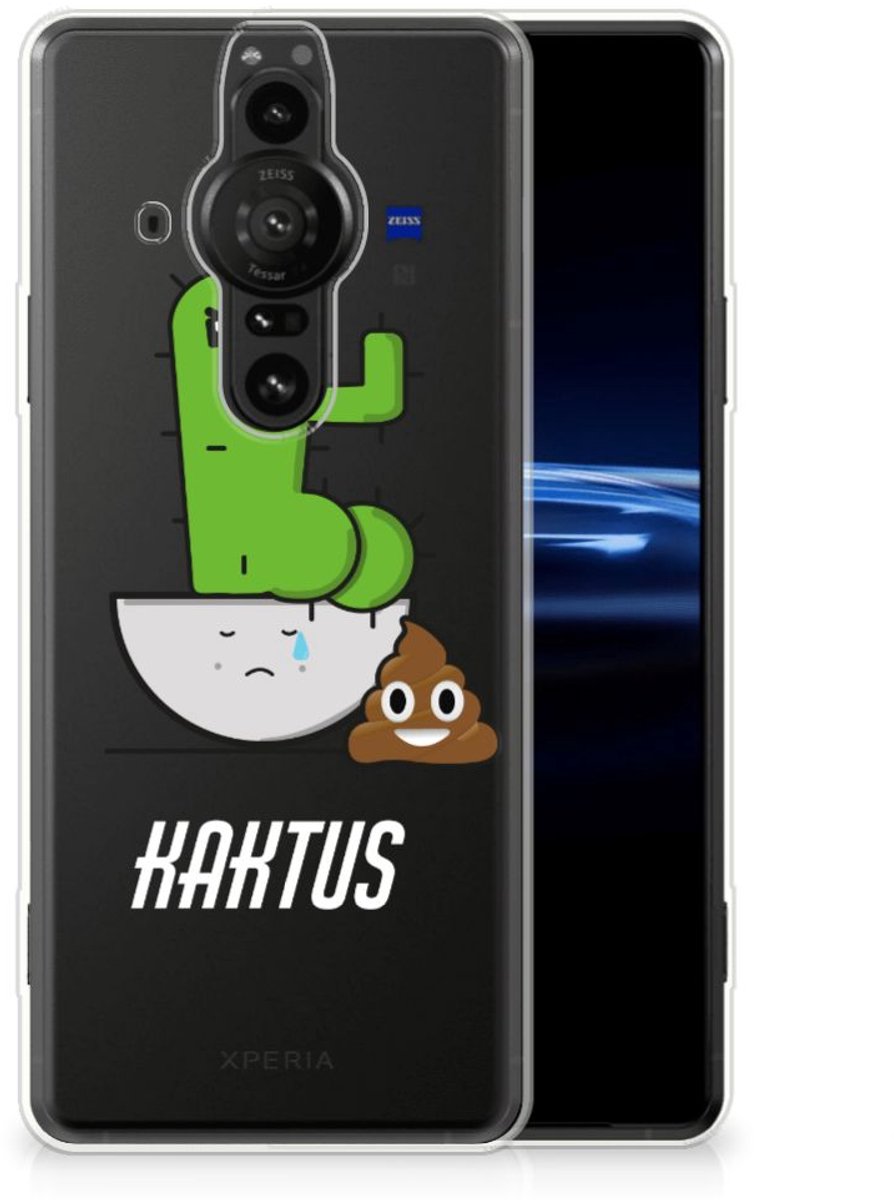 Sony Xperia Pro-I Telefoonhoesje met Naam Cactus Poo
