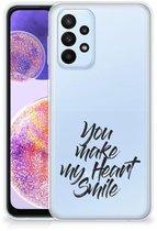 Coque Samsung Galaxy A23 Coque Arrière Coque Siliconen Souple Coeur Smile