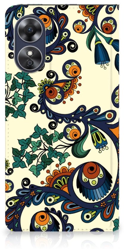 Coque OPPO A17 Bookcase Baroque Flower
