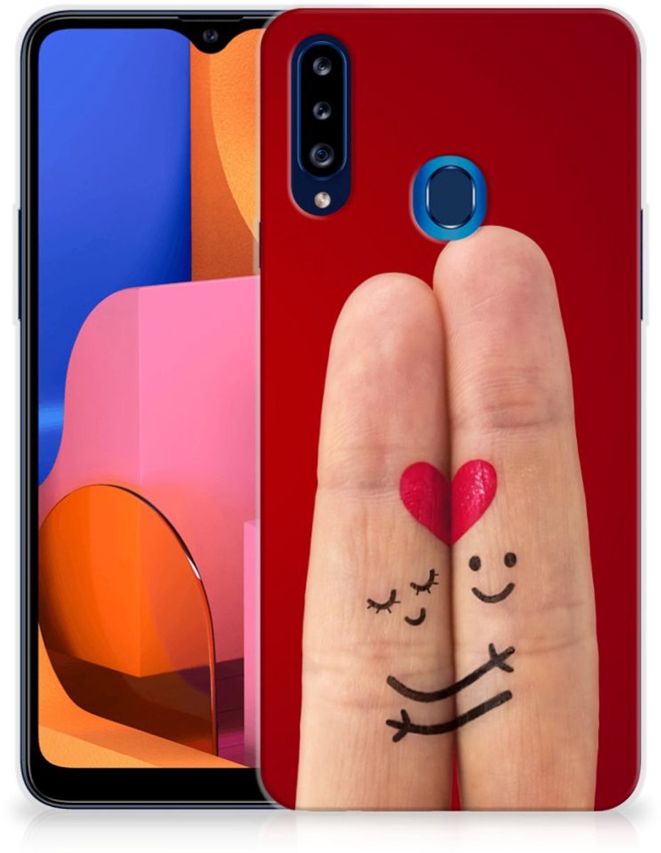 Samsung Galaxy A20s Silicone Back Cover Liefde - Origineel Romantisch Cadeau