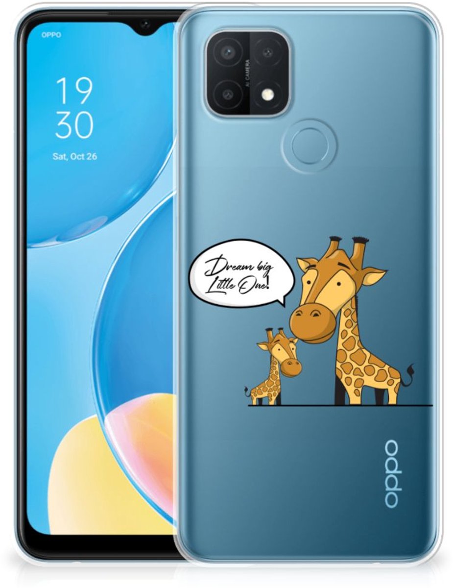 OPPO A15 Telefoonhoesje met Naam Giraffe