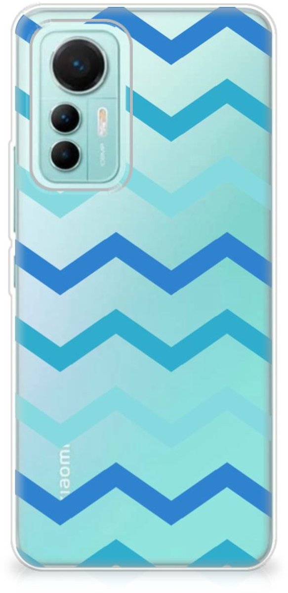 Xiaomi 12 Lite TPU bumper Zigzag Blauw