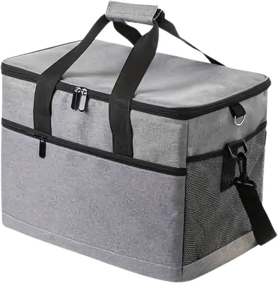 Sac isotherme Nivard - Glacière - Éléments de refroidissement - Glacière - Voiture - Sac à lunch - Plage - Grijs