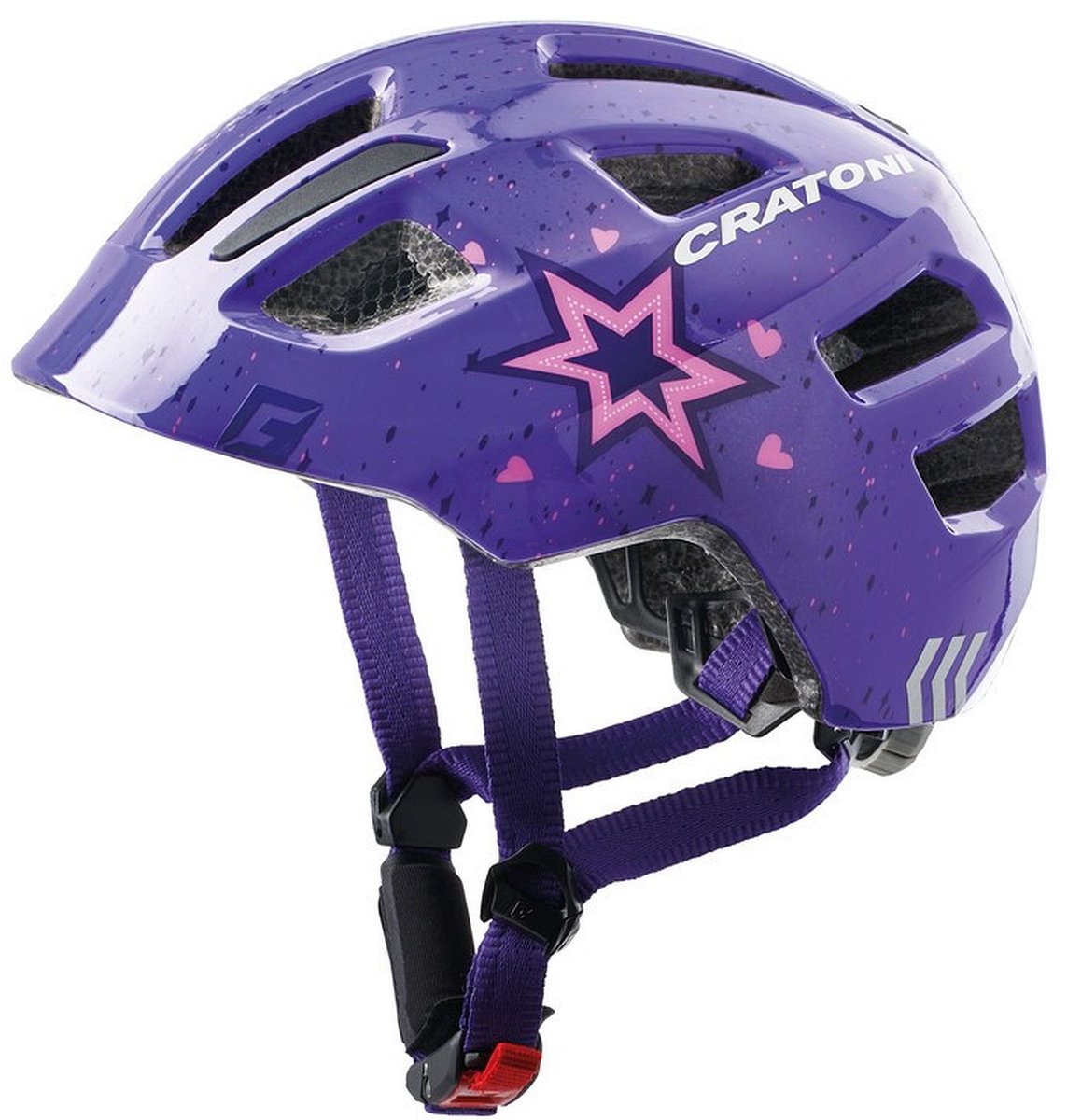 Cratoni Helm Maxster Star Purple Glossy Xs-S