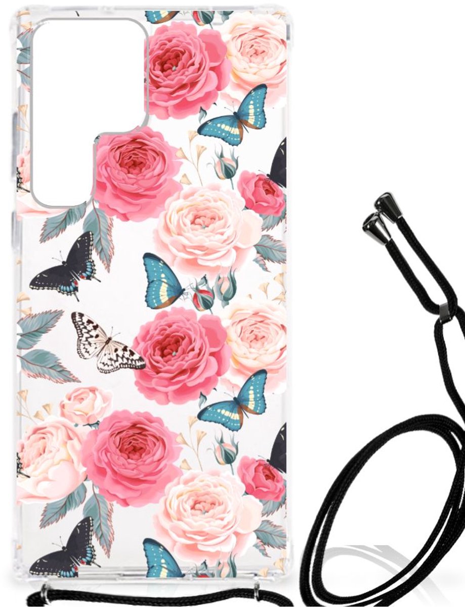 Samsung Galaxy S23 Ultra Case Butterfly Roses