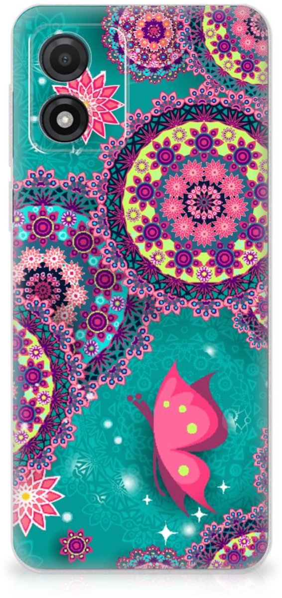 Motorola Moto E13 Hoesje maken Cirkels en Vlinders