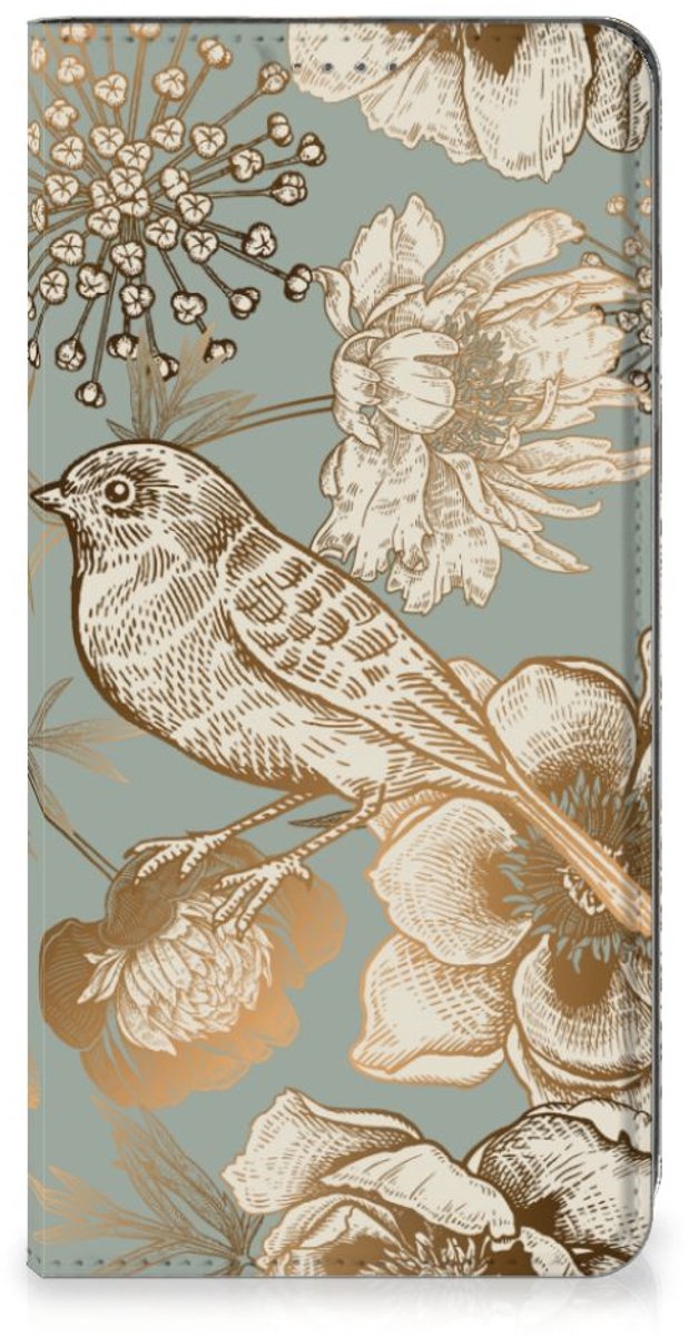 Smart Cover voor Nokia G22 Vintage Bird Flowers