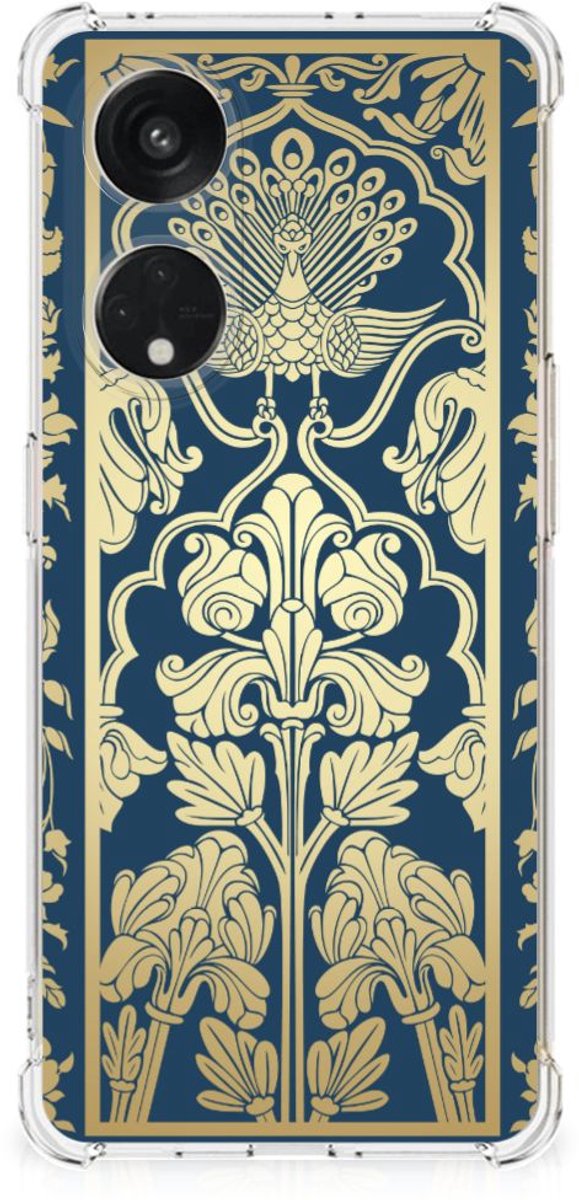 Back Cover voor OPPO A98 Case Beige Flowers