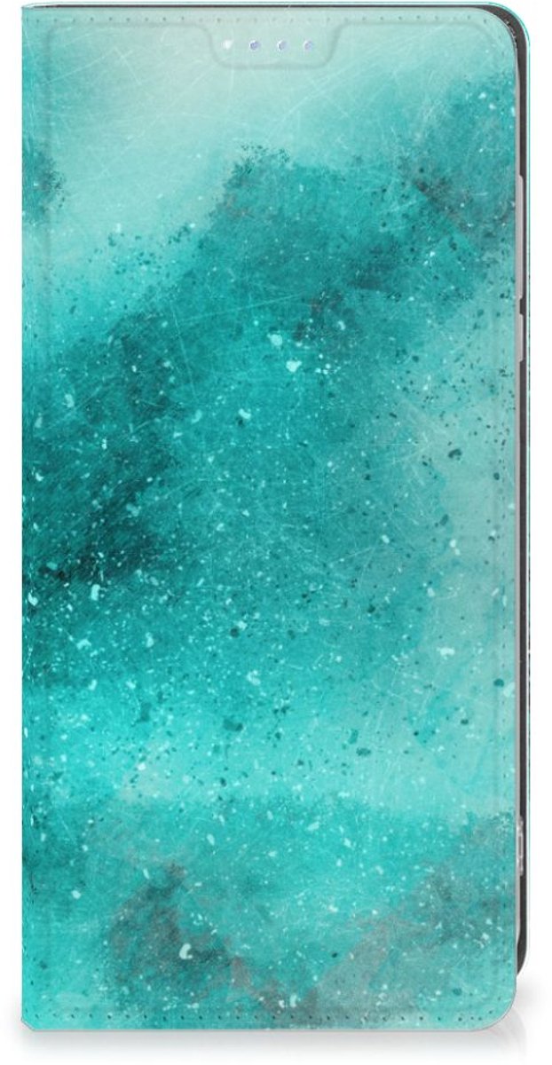 Book Case voor Bookcase Motorola Moto G84 Painting Blue