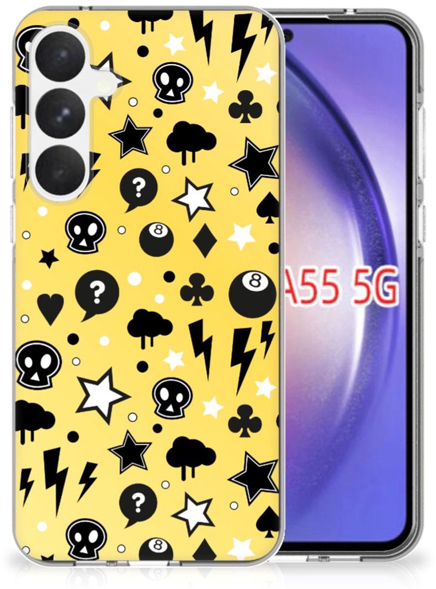 Silicone Back Case Samsung Galaxy A55 Punk Geel