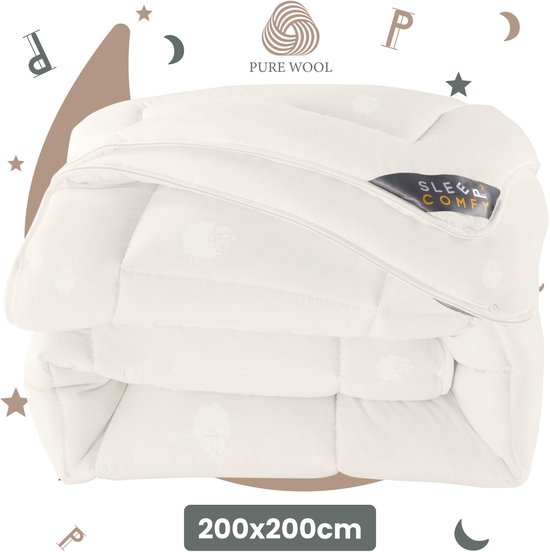 Sleep Comfy - Premium 4-seizoenen Wollen Dekbed