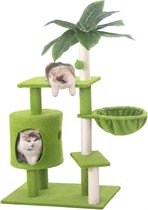 Bol.com Kattenboom 120 cm met bladeren - kattentoren - krabpaal kat - Luxe Kattenhuis - katten aanbieding
