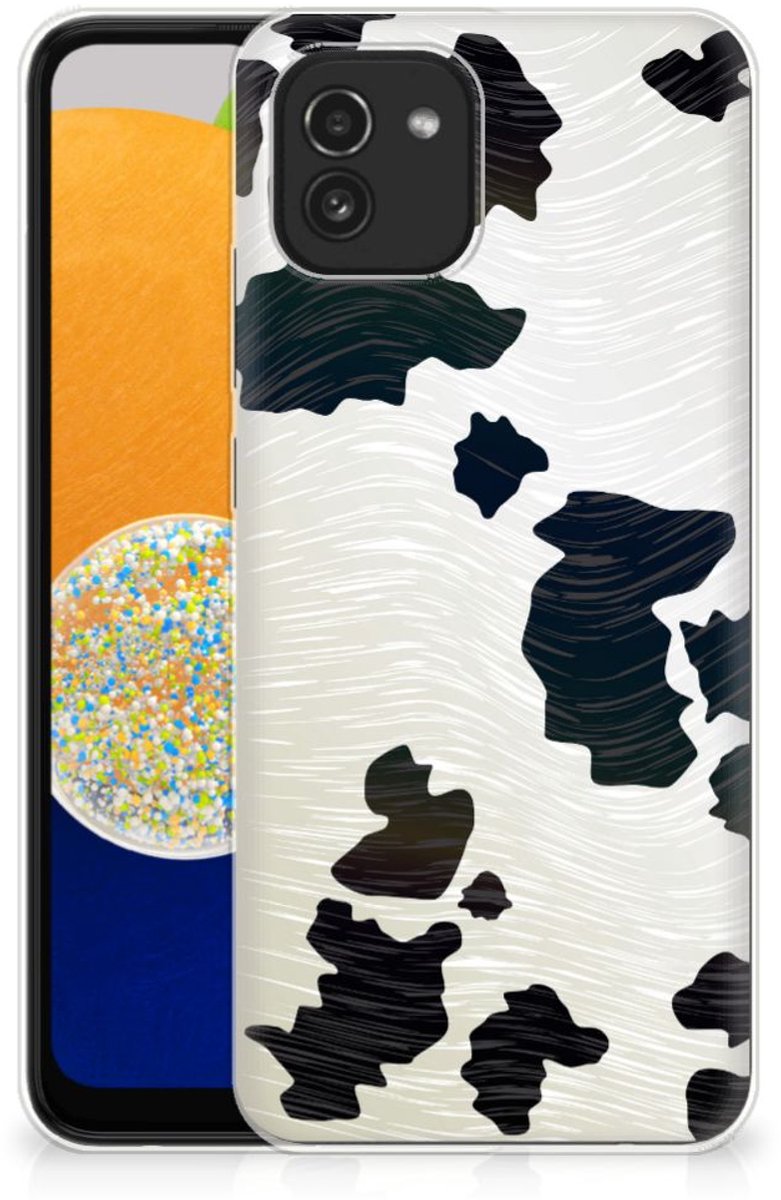 Samsung Galaxy A03 TPU Hoesje Koeienvlekken