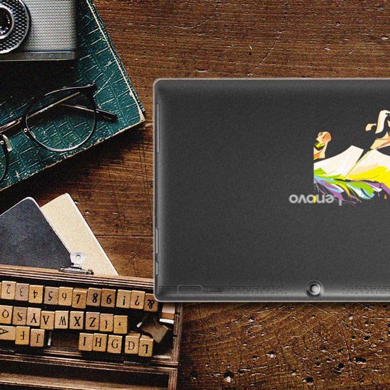 Housse Lenovo Tab 10 | Tab 2 A10-30 Tablet Cover Enfants Horse Color avec côtés transparents