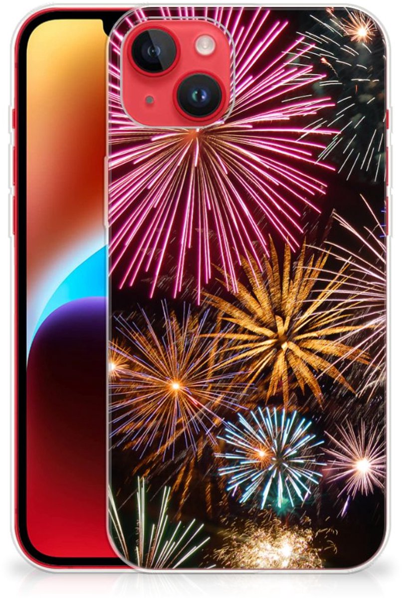 TPU Hoesje voor iPhone 14 Plus Silicone Back Cover Vuurwerk
