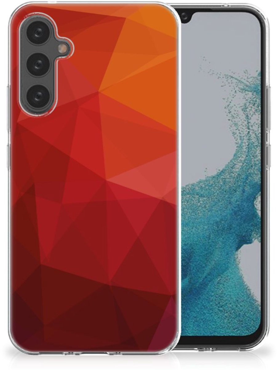 TPU Hoesje voor Samsung Galaxy A34 Polygon Red