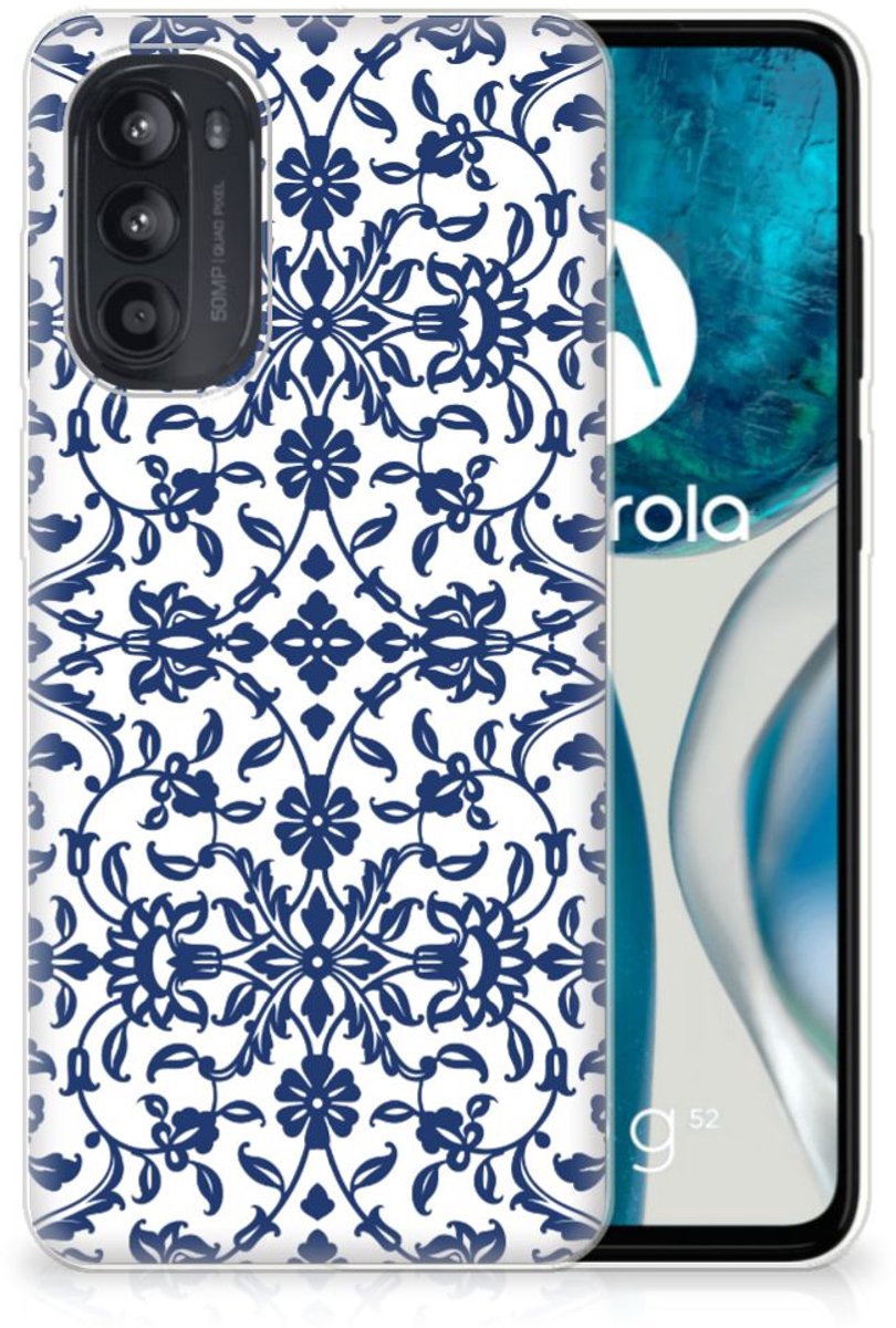Motorola Moto G52/G82 TPU Case Flower Blue