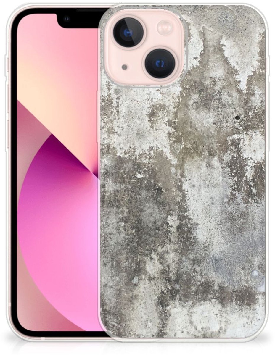 iPhone 13 mini TPU Siliconen Hoesje Beton Print