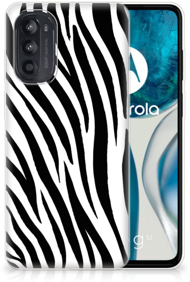 Motorola Moto G52/G82 TPU Hoesje Zebra