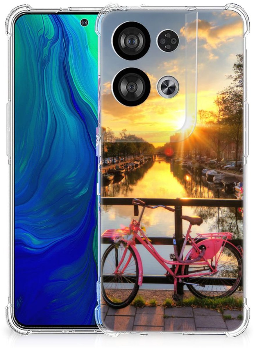 OPPO Reno8 Telefoonhoesje met valbescherming Amsterdamse Grachten