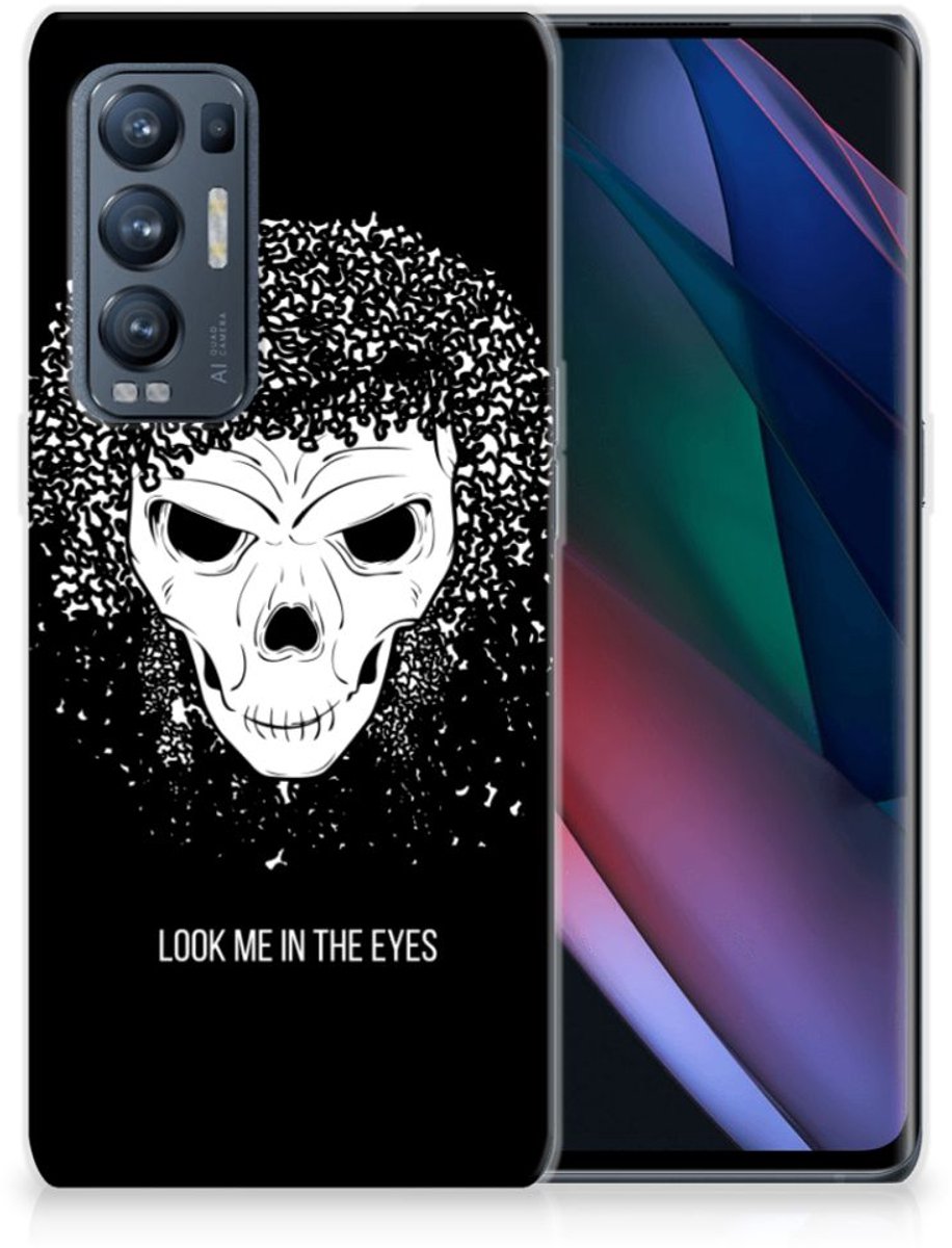 Silicone Back Case OPPO Find X3 Neo Skull Hair
