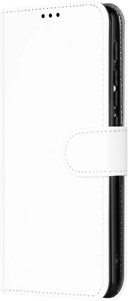 Smartphone Hoesje Motorola Moto E20 Book Cover Wit met Pasjeshouder
