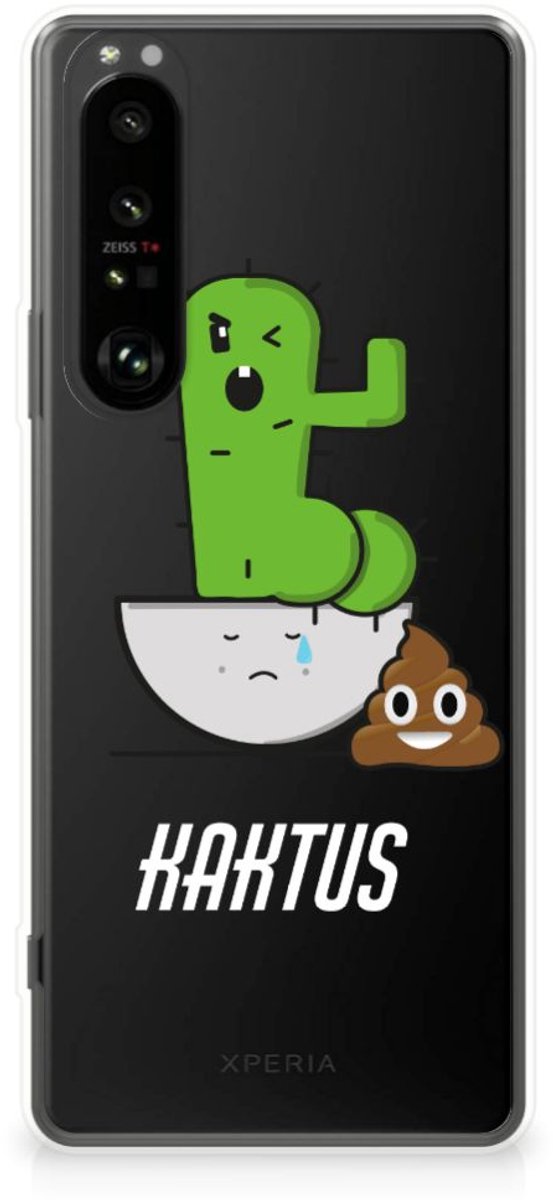 Sony Xperia 1 III Telefoonhoesje met Naam Cactus Poo