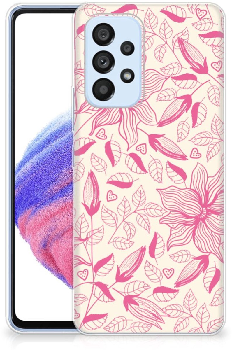Samsung Galaxy A53 5G TPU Case Pink Flowers