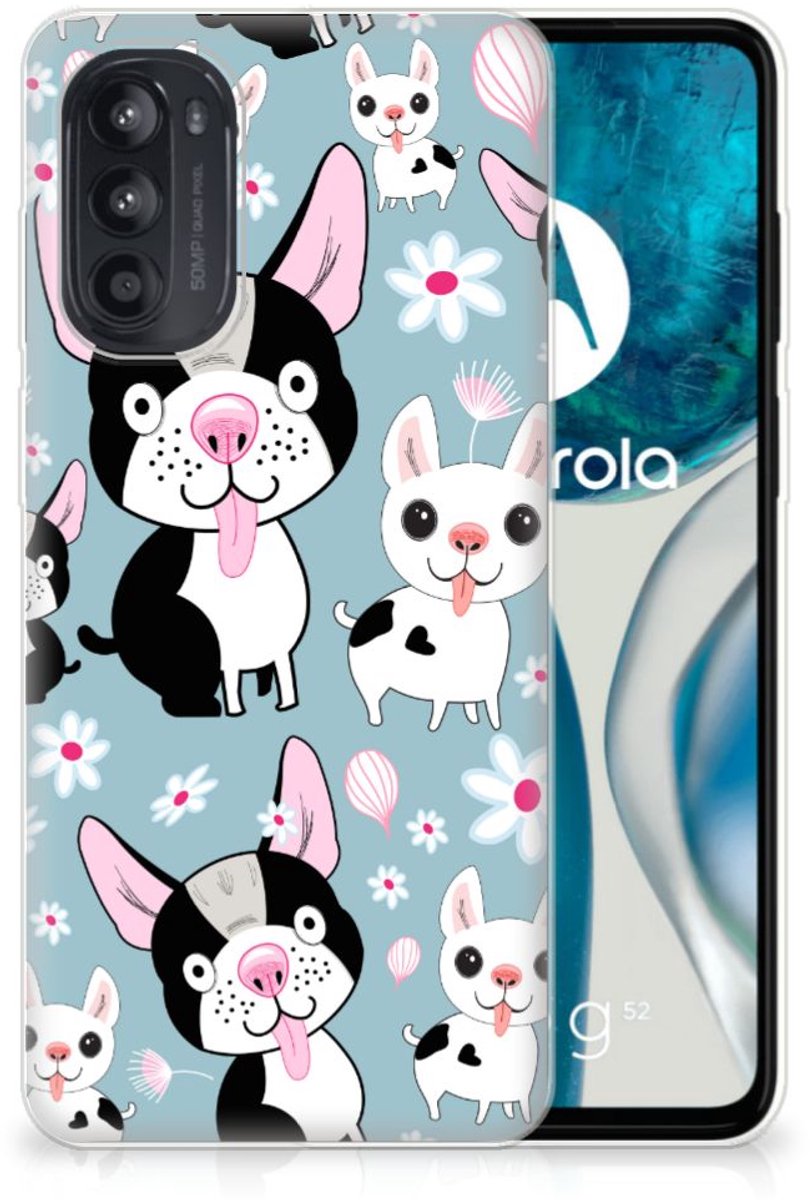 Motorola Moto G52/G82 TPU Hoesje Hondjes