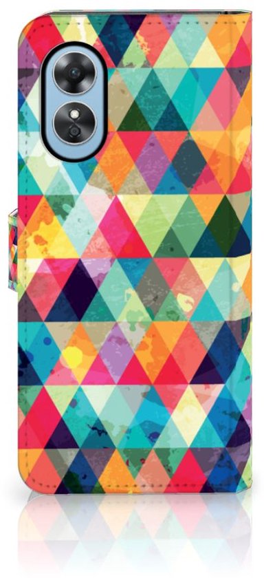 Protecteur Flip Housse OPPO A17 Coque Téléphone À Carreaux