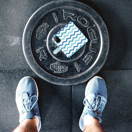 Coque OPPO Reno5 Z | A94 5G magnétique Cuir PU Protection Etui Housse pour Zigzag Bleu