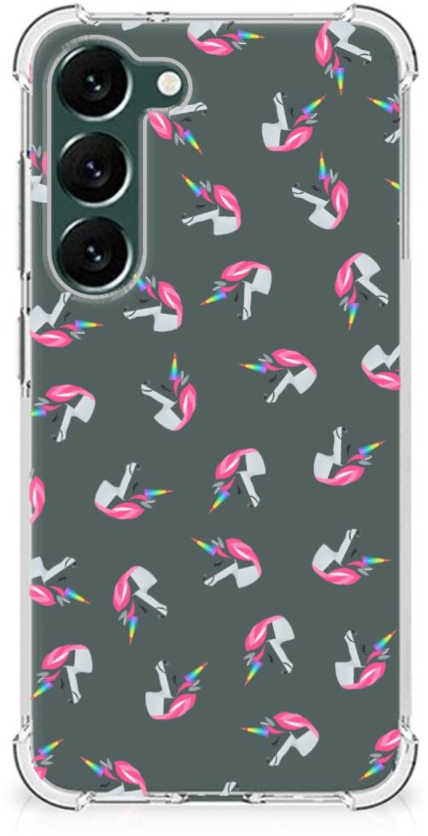 Doorzichtige Silicone Hoesje voor Samsung Galaxy S23 Plus Unicorns