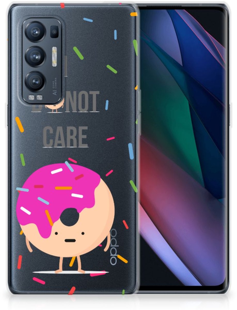 OPPO Find X3 Neo Siliconen Case Donut Roze