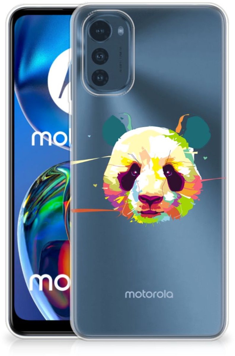 Motorola Moto E32/E32s Telefoonhoesje met Naam Panda Color